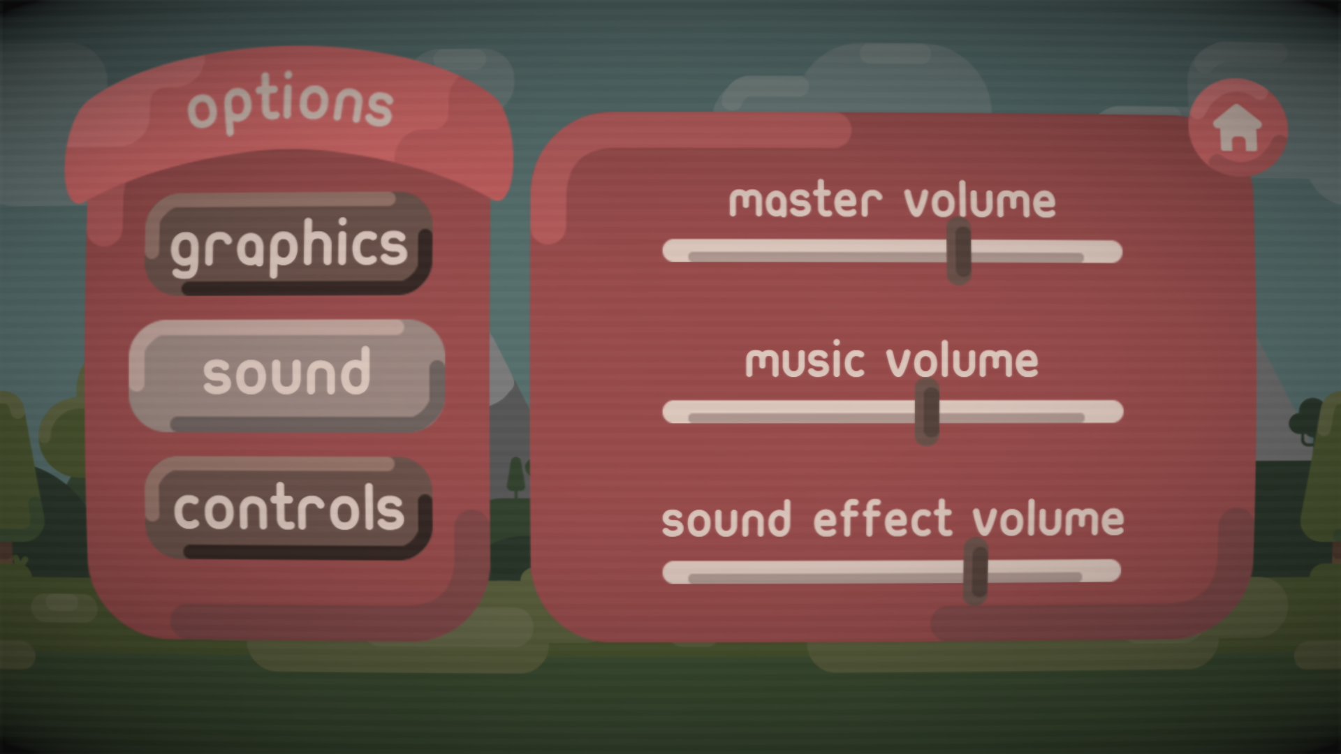 sound settings screen render